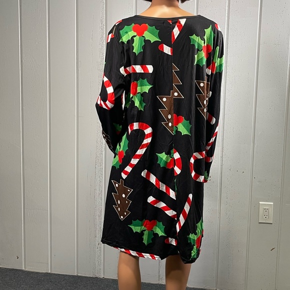 * For G & PL Women's Holiday Candy Cane Pattern Long Sleeve Tunic Dress Sz… - Picture 5 of 11
